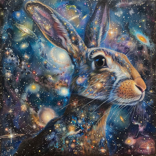 The celestial rabbit among stars and galaxies