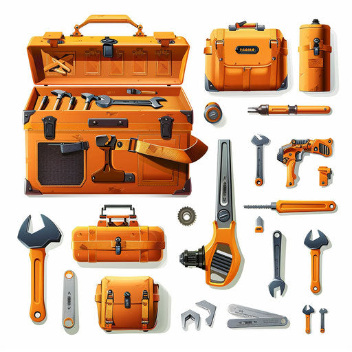Toolbox clipart in a photo-realistic style