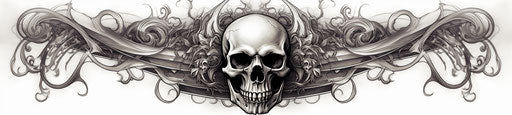 Skull tattoo design tattered tattoo decal decals