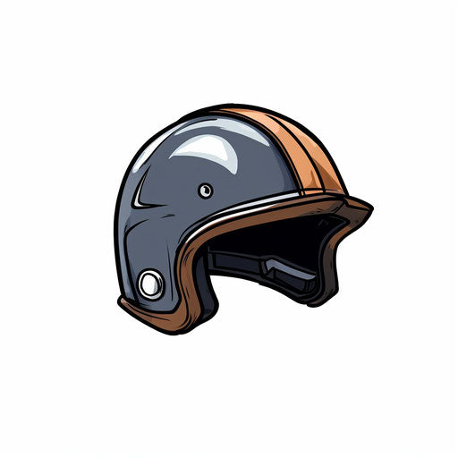 Helmet clipart in Minimalist style on white background