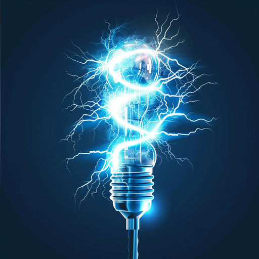 Realistic electricity clipart with random flat background