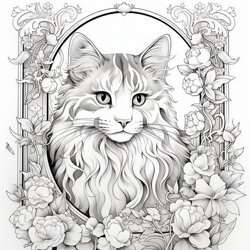 Cats of wonderland: a coloring book from the cat sanctuary
