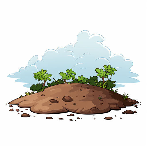Ground clipart in minimalist style, on white background