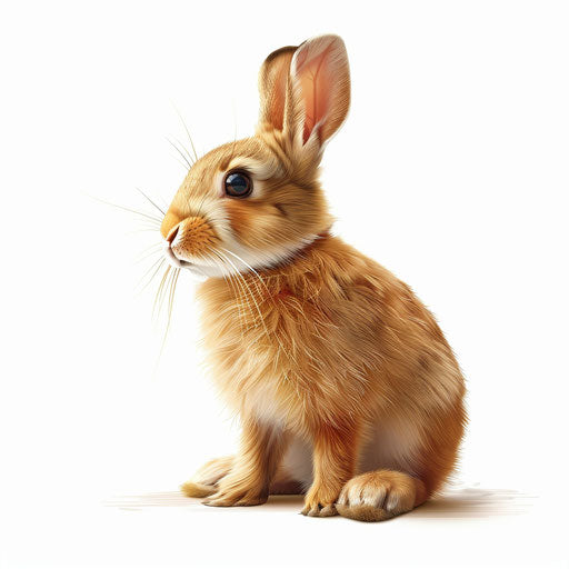 Rabbit cartoon png in a photo realistic style