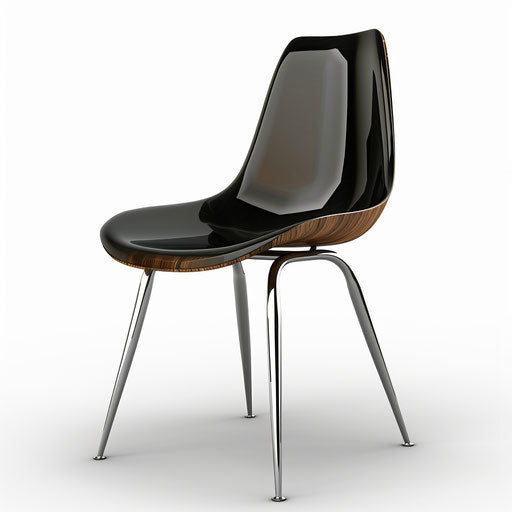 Chair clipart with flat random background, glossy finish and sharp outlines