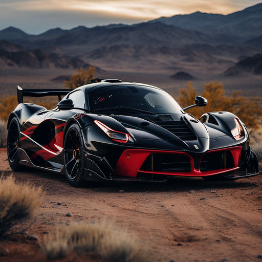 The classic Ferrari in rally version with off-road upgrades