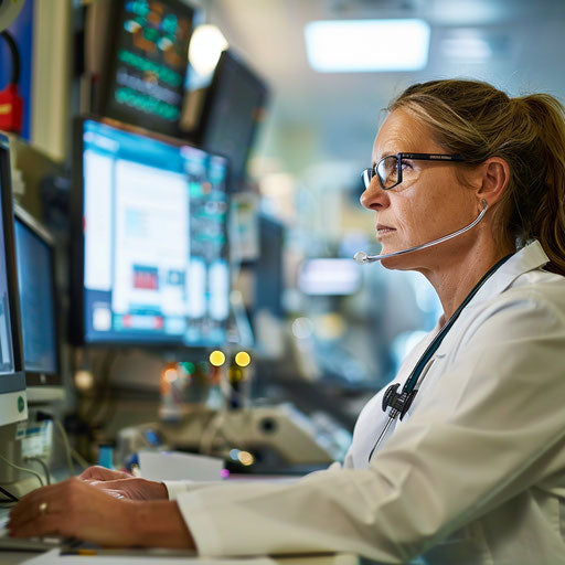 Hospital supervisor overseeing health operations