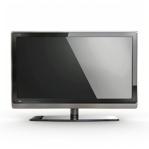 Television clipart in photo realistic style on white background