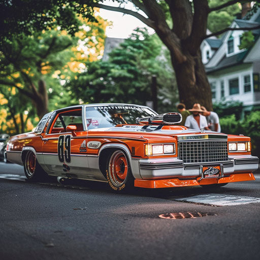 Vintage 83 Cadillac Coupe DeVille at classic car rally