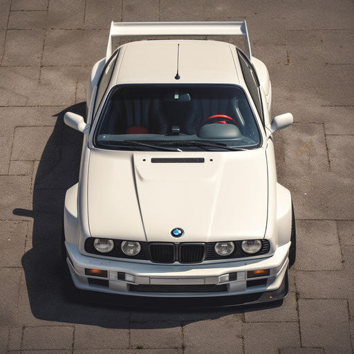 Classic BMW M3 White top view