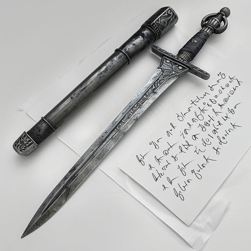 Spartan sword with ancient Greek inscription