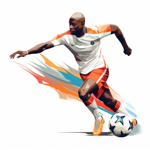 Soccer clipart in Minimalist style, on white background