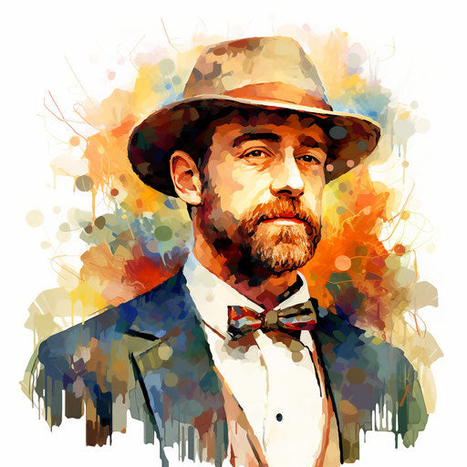 Clipart in the style of Impressionistic Art, on white background