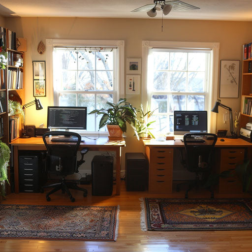 Shared home office space for couples