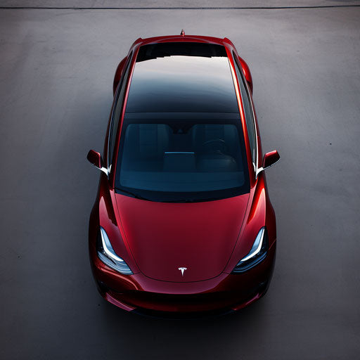 Topview of Tesla Model Y