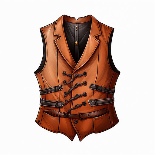Illustration of vest in the style of Chiaroscuro Art