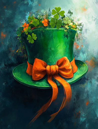 Elegant green hat for St. Patrick's Day