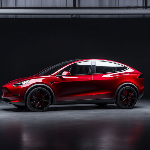 Side view of Tesla Model Y