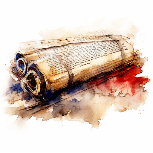 Constitution clipart in the style of Oil painting