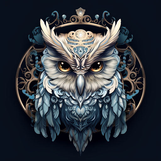 Vector illustration of owl for mandala coloring