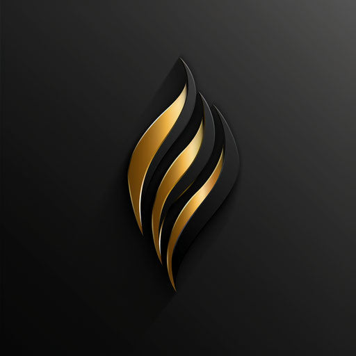 Luxury cool logo with black and gold accents on a sleek background