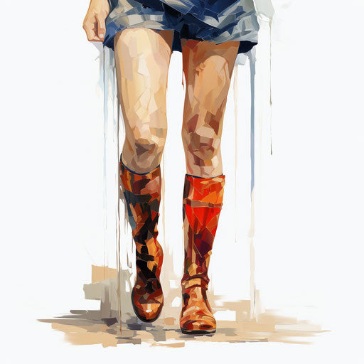 Leg illustration in the style of oil painting