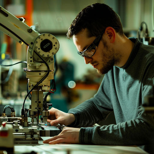 Engineer working on robotic automation