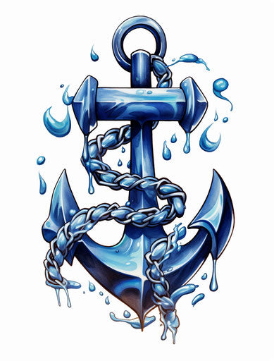 Nautical anchor tattoo design for men and women