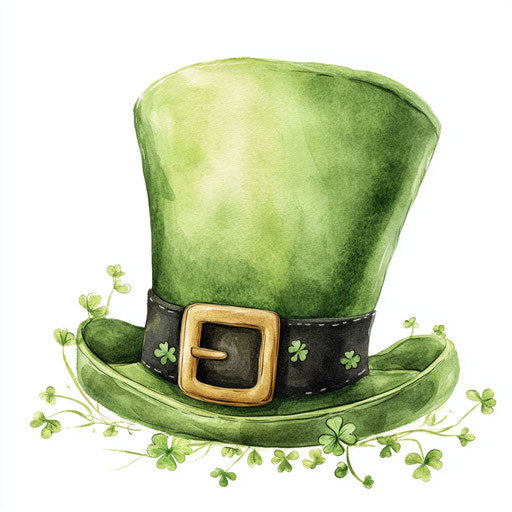 Saint Patrick's Day hat, cartoon illustration