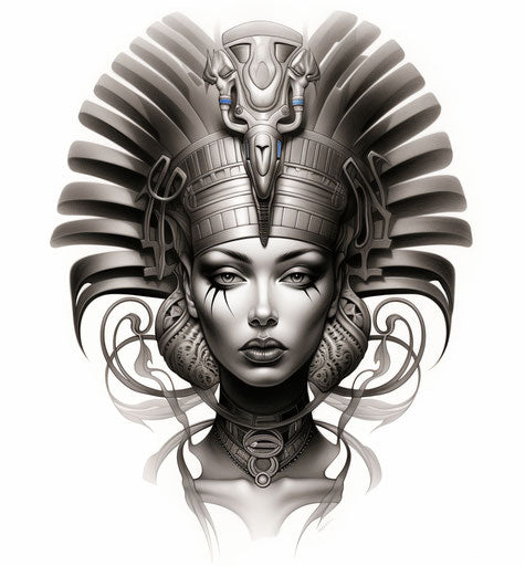 Free Egyptian tattoo head surrealism