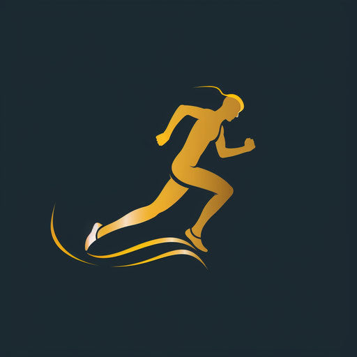 Symbol of action and determination: person running