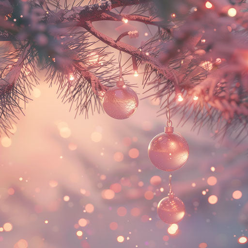 December illustration with flat random background