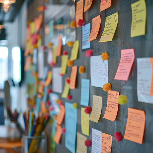 Financial tech startup brainstorming session