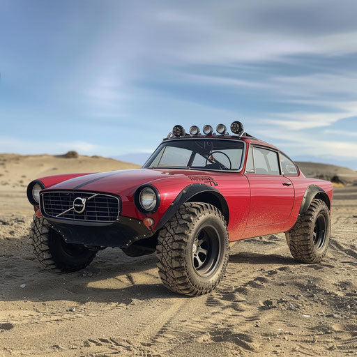 1966 Volvo P1800 ready for off-road adventure in the desert