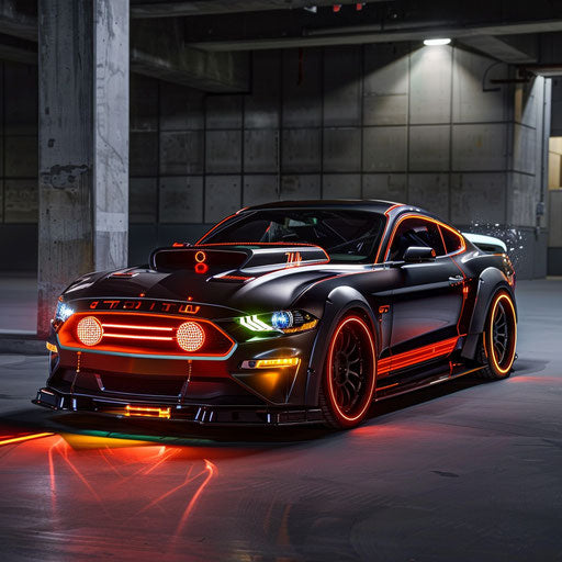 Ford Mustang GT Shelby Classic electrified with high-performance battery and advanced infotainment system