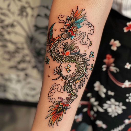 Inspiring tattoos with bold outlines, in the style of Ed Hardy