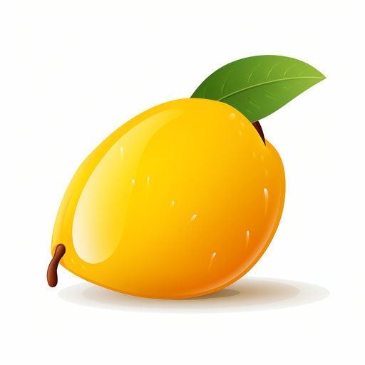 Minimalist style mango clipart, on white background