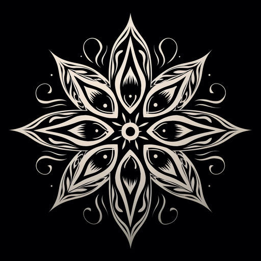 Tribal tattoos: ideas and inspiration with two stars in stencil style