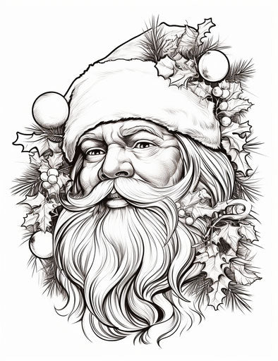 Placing gifts on Santa's head