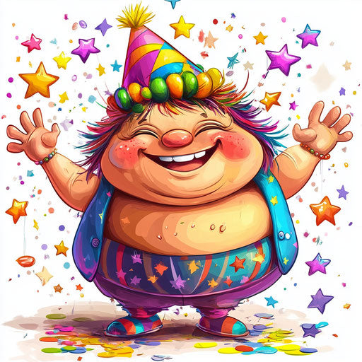 Versatile Happy Birthday Caricature Clipart Art Kit for Designers