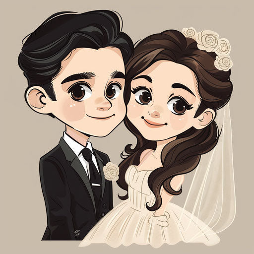 Wedding cartoon clipart, sony fe 35mm f/1.4 za style