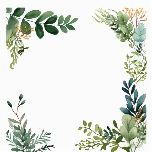 Minimalist border clipart on white background