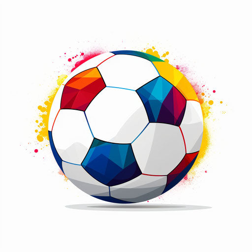Football clipart in the style of Minimalist, on a white background