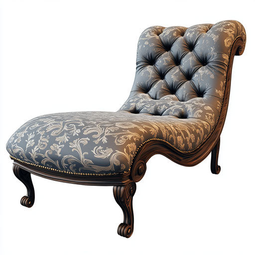 Realistic clipart of a Chaise Lounge, high-resolution, isolated