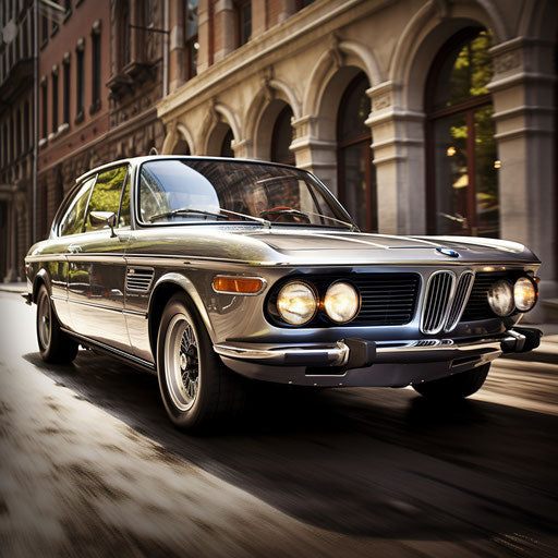 Classic car with chrome