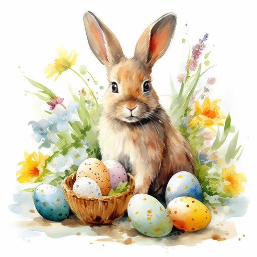 Easter clipart in Oil painting style