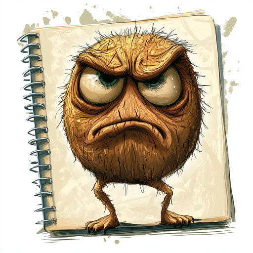 Ultra HD Notebook Paper Caricature Clipart for Professional Prints