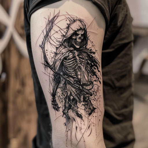Gritty and detailed small meaningful tattoos with dark fantasy themes