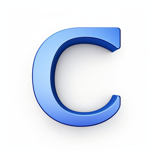 Minimalist style artwork of the letter c on white