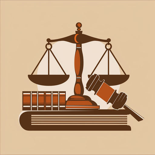 Legal balance with books and gavel
